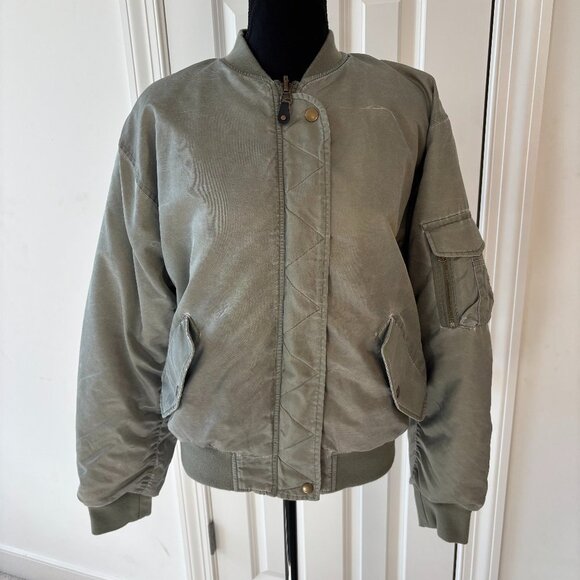 BDG Urban Outfitters Oversize Reversible Bomber Jacket - Size XS - NWOT - Defect - Picture 1 of 10